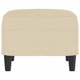 Footstool Cream 60x50x41 cm Fabric - Top-Down View