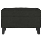 Footstool Black 60x50x41 cm Fabric - Side View