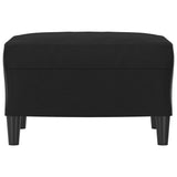 Footstool Black 60x50x41 cm Faux Leather - Side View