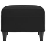 Footstool Black 60x50x41 cm Faux Leather - Top-Down View