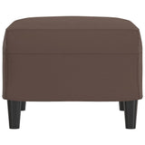 Footstool Brown 60x50x41 cm Faux Leather - Top-Down View