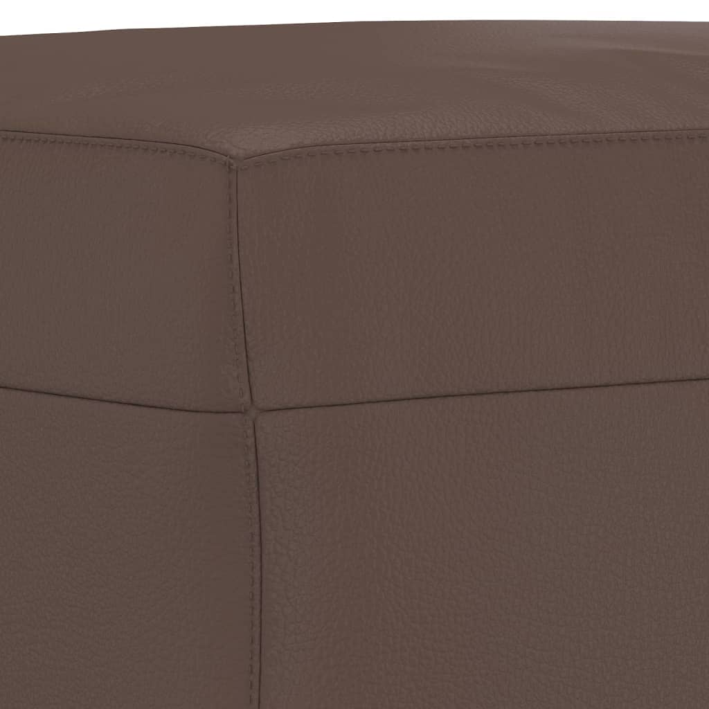 Footstool Brown 60x50x41 cm Faux Leather