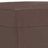 Footstool Brown 60x50x41 cm Faux Leather - 45-Degree Angle