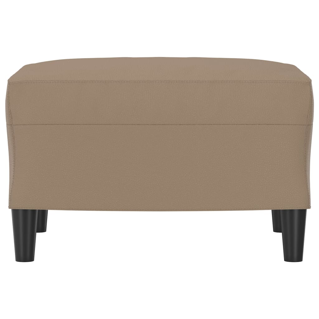 Footstool Cappuccino 60x50x41 cm Faux Leather