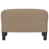 Footstool Cappuccino 60x50x41 cm Faux Leather - Side View
