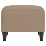 Footstool Cappuccino 60x50x41 cm Faux Leather - Top-Down View