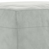 Footstool Light Grey 60x50x41 cm Velvet - 45-Degree Angle