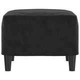 Footstool Black 60x50x41 cm Velvet - Top-Down View