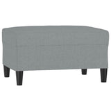 Footstool Light Grey 70x55x41 cm Fabric - Front View