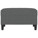 Footstool Dark Grey 70x55x41 cm Fabric - Side View