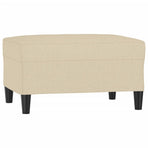 Footstool Cream 70x55x41 cm Fabric