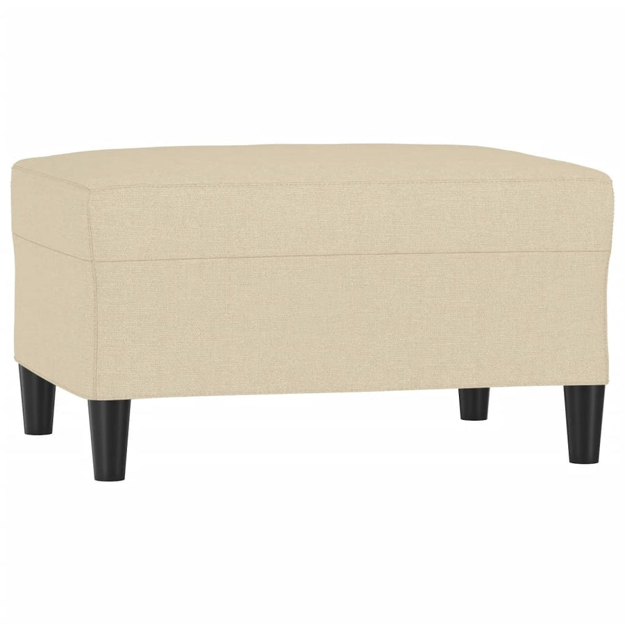 Footstool Cream 70x55x41 cm Fabric