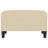 Footstool Cream 70x55x41 cm Fabric