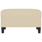 Footstool Cream 70x55x41 cm Fabric