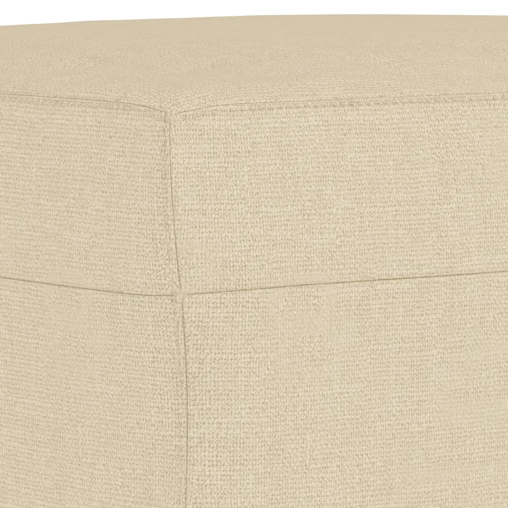 Footstool Cream 70x55x41 cm Fabric
