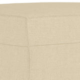 Footstool Cream 70x55x41 cm Fabric - 45-Degree Angle