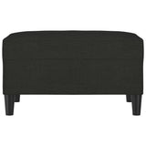 Footstool Black 70x55x41 cm Fabric - Side View