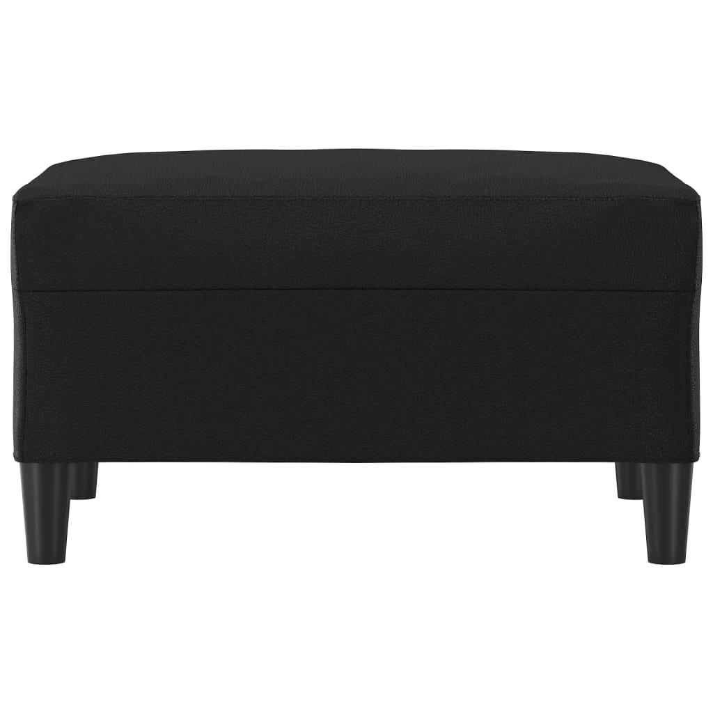Footstool Black 70x55x41 cm Faux Leather