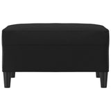 Footstool Black 70x55x41 cm Faux Leather - Side View