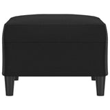 Footstool Black 70x55x41 cm Faux Leather - Top-Down View