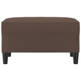 Footstool Brown 70x55x41 cm Faux Leather - Side View