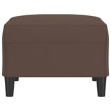 Footstool Brown 70x55x41 cm Faux Leather - Top-Down View