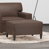 Footstool Brown 70x55x41 cm Faux Leather