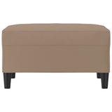 Footstool Cappuccino 70x55x41 cm Faux Leather - Side View