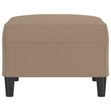 Footstool Cappuccino 70x55x41 cm Faux Leather - Top-Down View