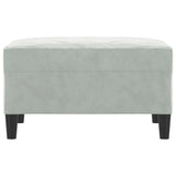 Footstool Light Grey 70x55x41 cm Velvet