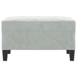 Footstool Light Grey 70x55x41 cm Velvet - Side View