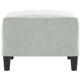 Footstool Light Grey 70x55x41 cm Velvet - Top-Down View