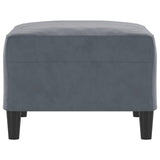 Footstool Dark Grey 70x55x41 cm Velvet