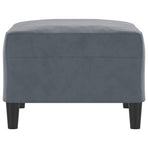 Footstool Dark Grey 70x55x41 cm Velvet