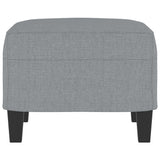 Footstool Light Grey 60x50x41 cm Fabric - Top-Down View