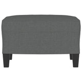 Footstool Dark Grey 60x50x41 cm Fabric - Side View