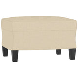 Footstool Cream 60x50x41 cm Fabric