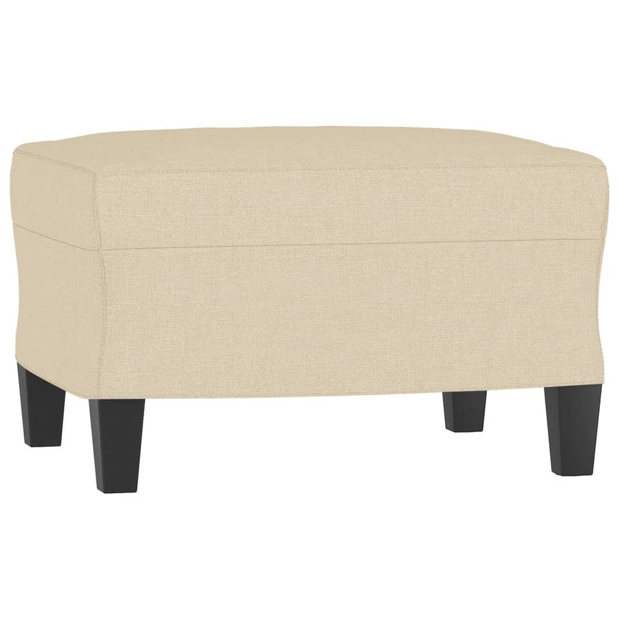 Footstool Cream 60x50x41 cm Fabric