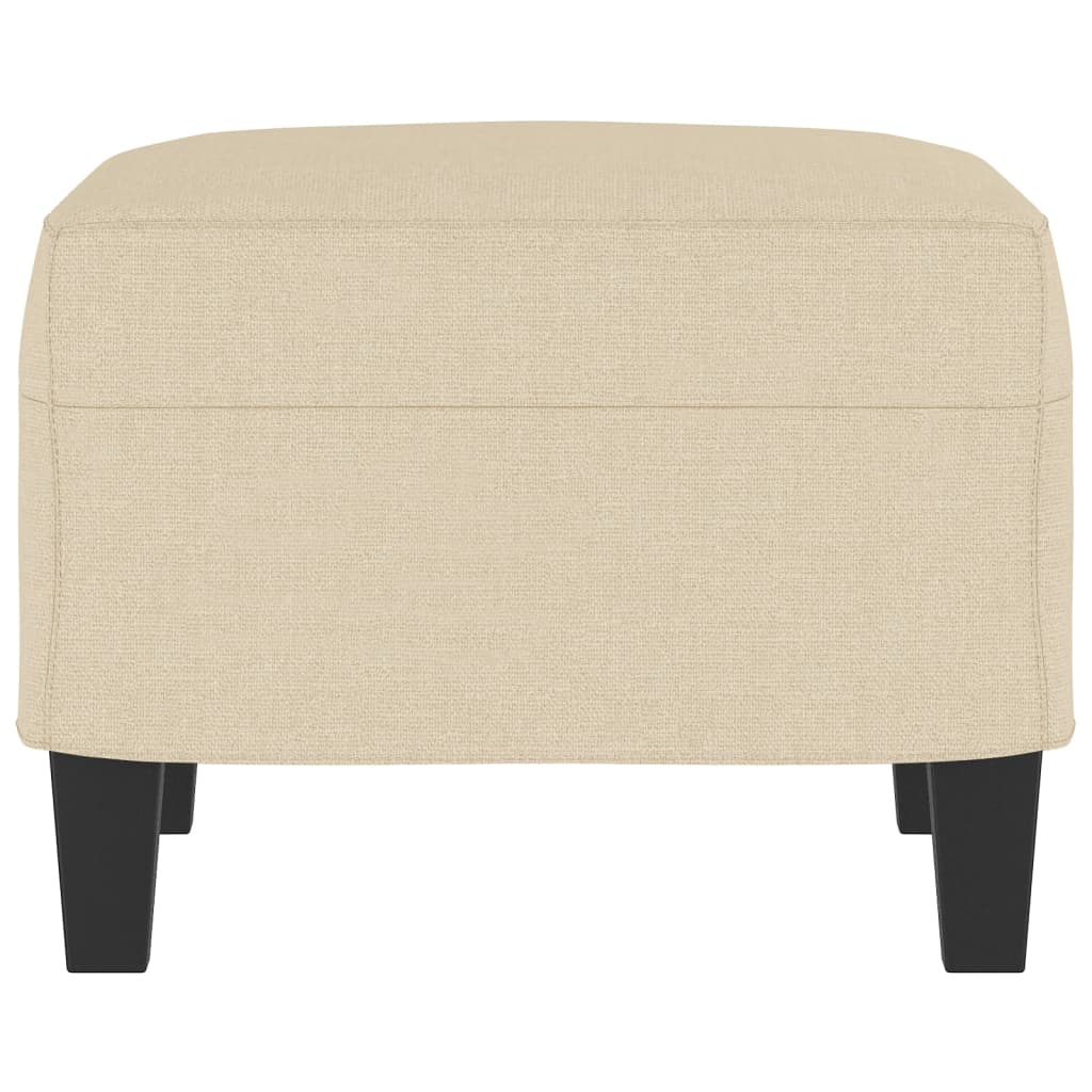 Footstool Cream 60x50x41 cm Fabric