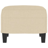 Footstool Cream 60x50x41 cm Fabric