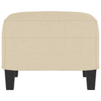 Footstool Cream 60x50x41 cm Fabric