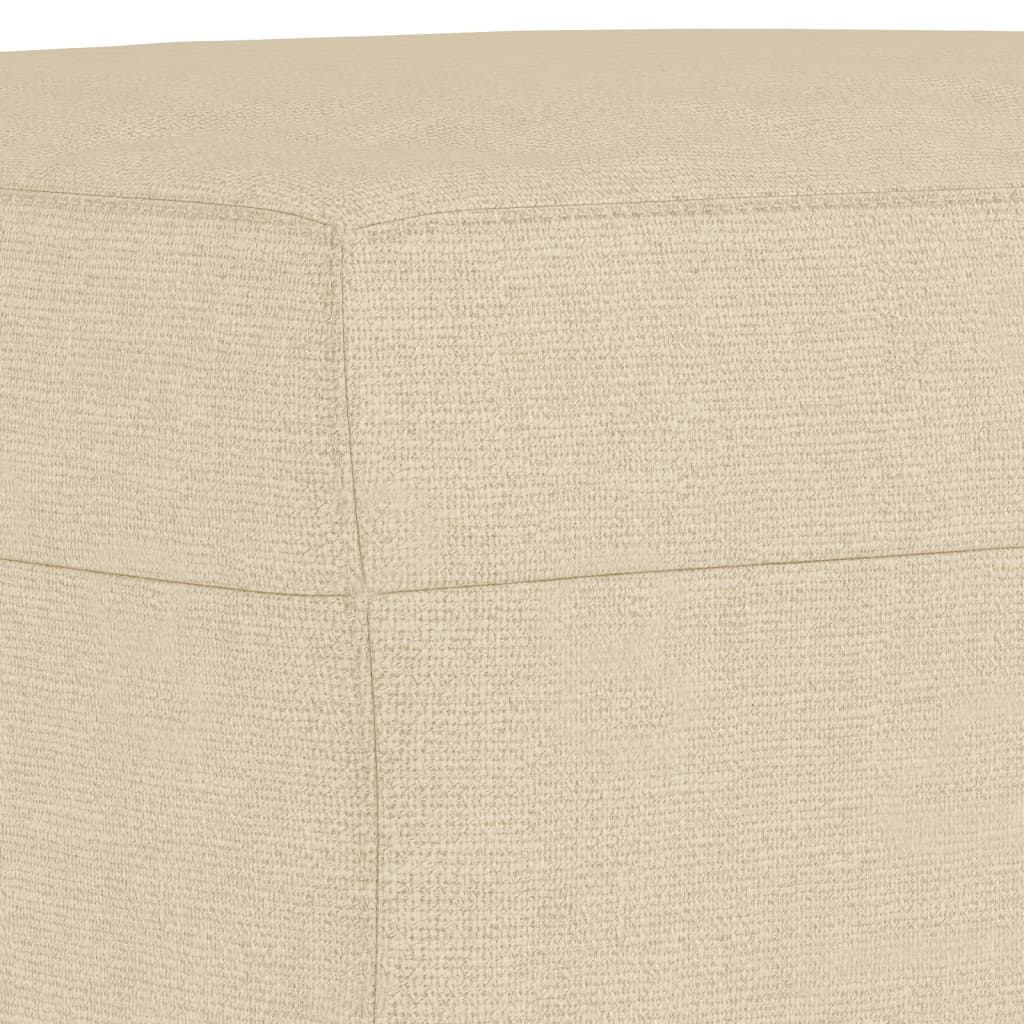 Footstool Cream 60x50x41 cm Fabric