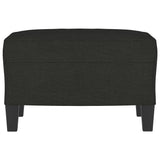 Footstool Black 60x50x41 cm Fabric - Side View