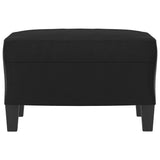 Footstool Black 60x50x41 cm Faux Leather - Side View