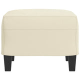 Footstool Cream 60x50x41 cm Faux Leather