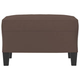 Footstool Brown 60x50x41 cm Faux Leather - Side View