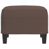 Footstool Brown 60x50x41 cm Faux Leather - Top-Down View