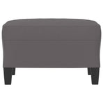 Footstool Grey 60x50x41 cm Faux Leather