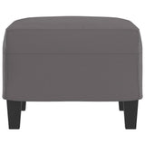 Footstool Grey 60x50x41 cm Faux Leather - Top-Down View