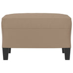 Footstool Cappuccino 60x50x41 cm Faux Leather
